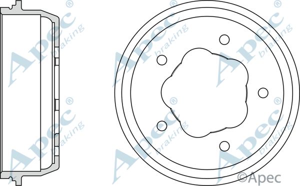 APEC BRAKING stabdžių būgnas DRM9520